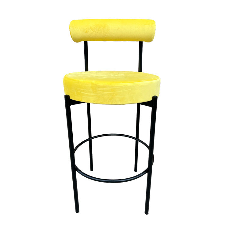 Kaya Barstool - Black/Yellow Cushion RENTAL