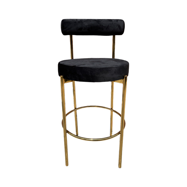 Kaya Barstool - Gold/Black Cushion RENTAL