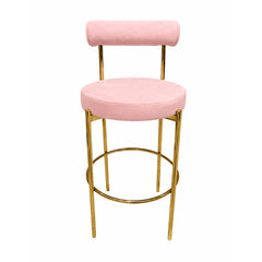 Kaya Barstool - Gold/Pink Cushion RENTAL