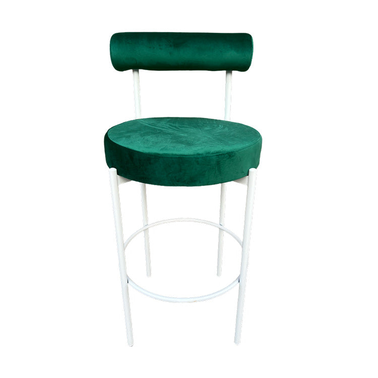Kaya Barstool - White/Green Cushion RENTAL