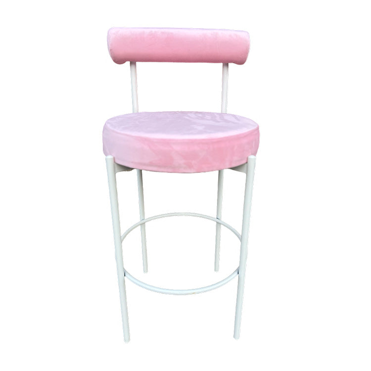 Kaya Barstool - White/Pink Cushion RENTAL