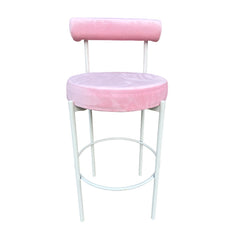 Kaya Barstool - White/Pink Cushion RENTAL