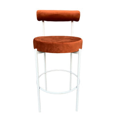 Kaya Barstool - White/Rust Cushion RENTAL