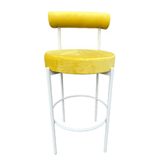 Kaya Barstool - White/Yellow Cushion RENTAL