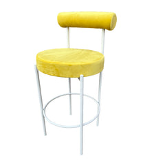 Kaya Barstool - White/Yellow Cushion RENTAL