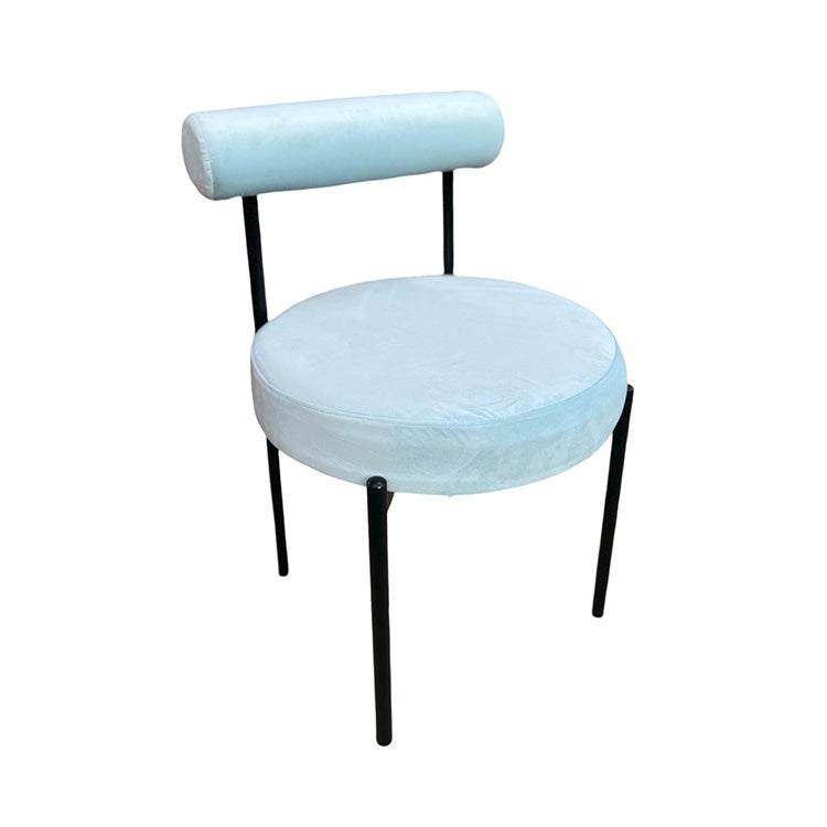 Kaya Dining Chair - Black/Light Blue Cushion RENTAL