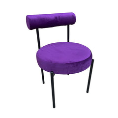 Kaya Dining Chair - Black/Purple Cushion RENTAL