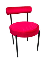 Kaya Dining Chair - Black/Red Cushion RENTAL