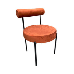 Kaya Dining Chair - Black/Rust Cushion RENTAL