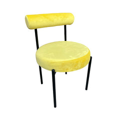 Kaya Dining Chair - Black/Yellow Cushion RENTAL