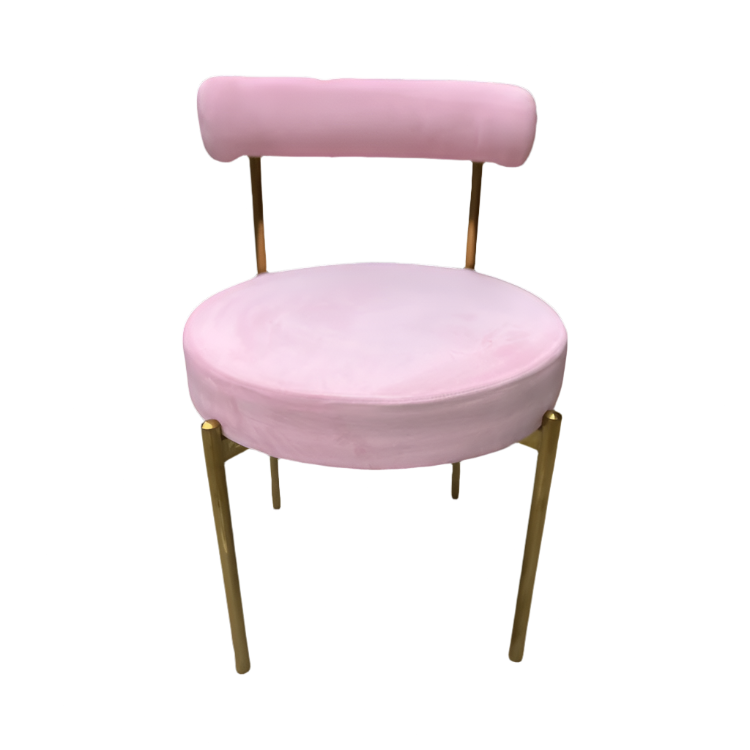 Kaya Dining Chair - Gold/Pink RENTAL