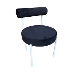 Kaya Dining Chair - White/Black Cushion RENTAL