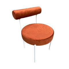 Kaya Dining Chair - White/Rust Cushion RENTAL