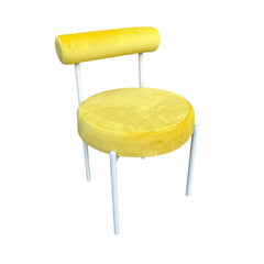 Kaya Dining Chair - White/Yellow Cushion RENTAL