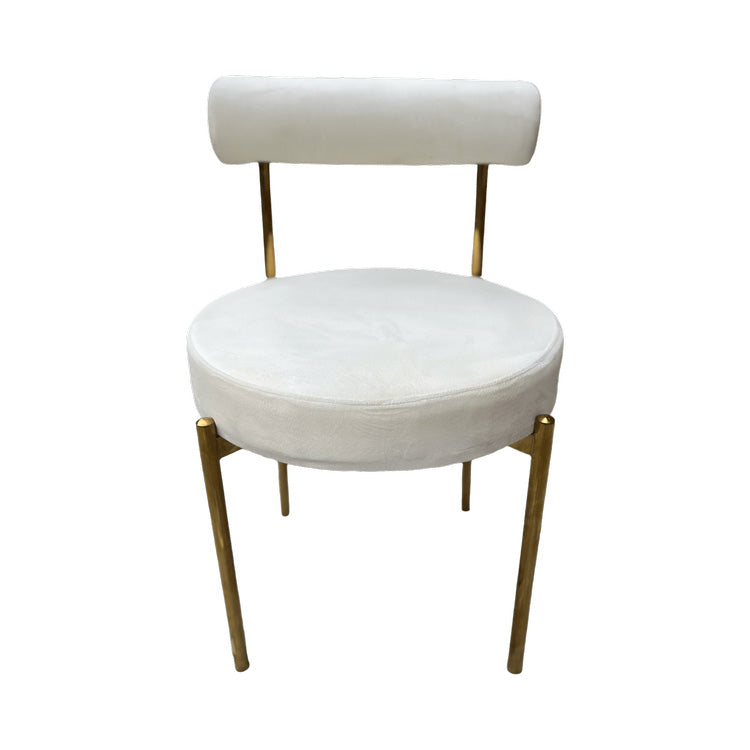 Kaya Dining Chair - Gold/White RENTAL