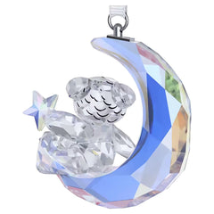 Kris Bear Moon Ornament White