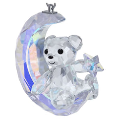 Kris Bear Moon Ornament White