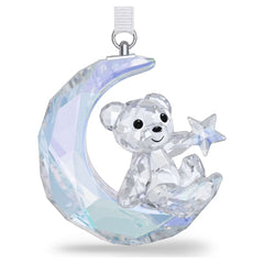 Kris Bear Moon Ornament White