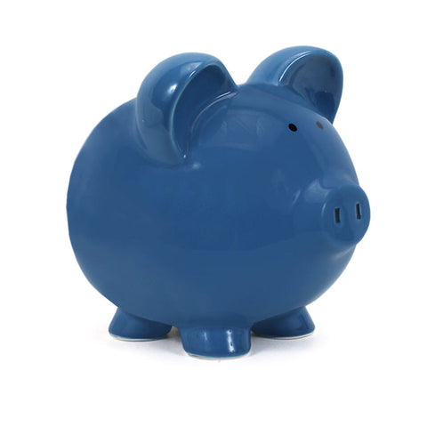 Large Piggy Bank Dark Blue