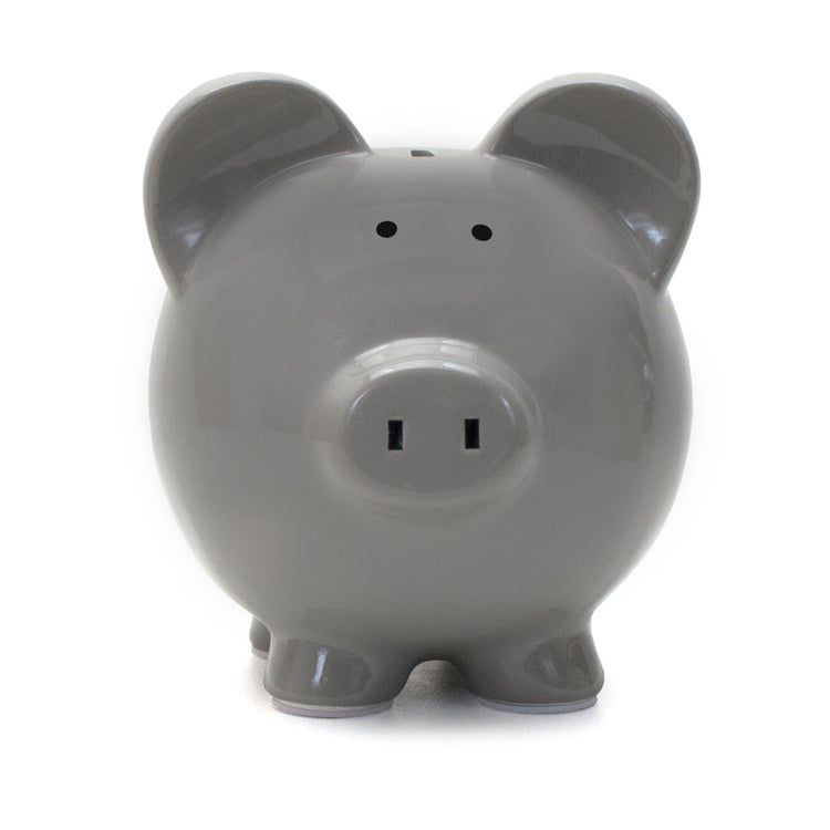 Large Piggy Bank Gray
