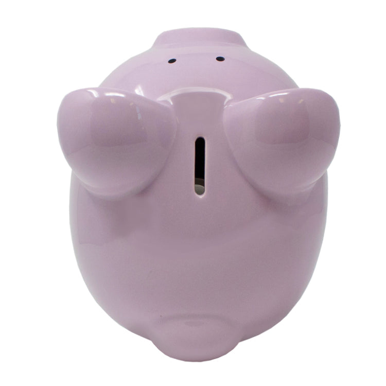 Large Piggy Bank Lavender Bank
