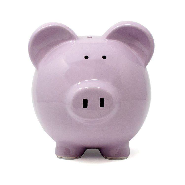 Large Piggy Bank Lavender Bank