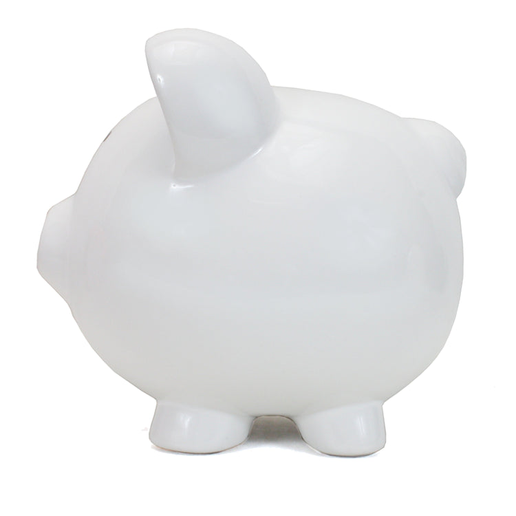 Large Piggy Bank White