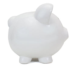 Large Piggy Bank White