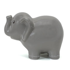 Large Stitched Elephant Bank Grey