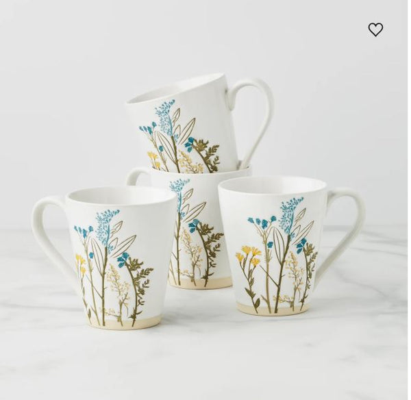 Wildflowers 4pc Mugs Set