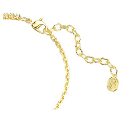 Matrix bracelet Round cut, White, 18K gold plated