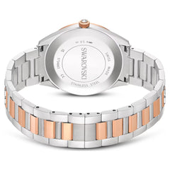 Matrix date watch Swiss Made, Metal bracelet, Rose gold tone, Mixed metal finish
