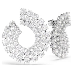 Matrix Pierced Hoop Earrings White