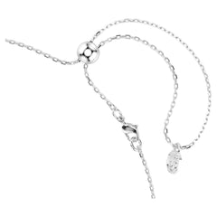 Matrix necklace Round cut, White, Rhodium plated