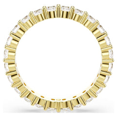 Matrix Vittore band ring Round cut, White, Gold-tone plated