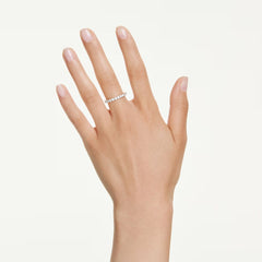 Matrix Vittore band ring Round cut, White, Gold-tone plated