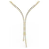 Matrix Y necklace Round cut, White, 18K gold plated