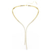 Matrix Y necklace Round cut, White, 18K gold plated