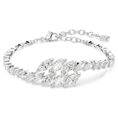 Mesmera bracelet Marquise cut, White, Rhodium plated