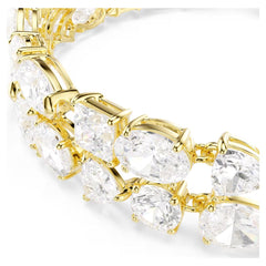 Mesmera bracelet Mixed cuts, White, Gold-tone plated