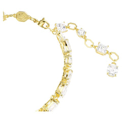 Mesmera bracelet Mixed cuts, White, Gold-tone plated