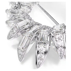 Mesmera brooch Marquise cut, White, Rhodium plated