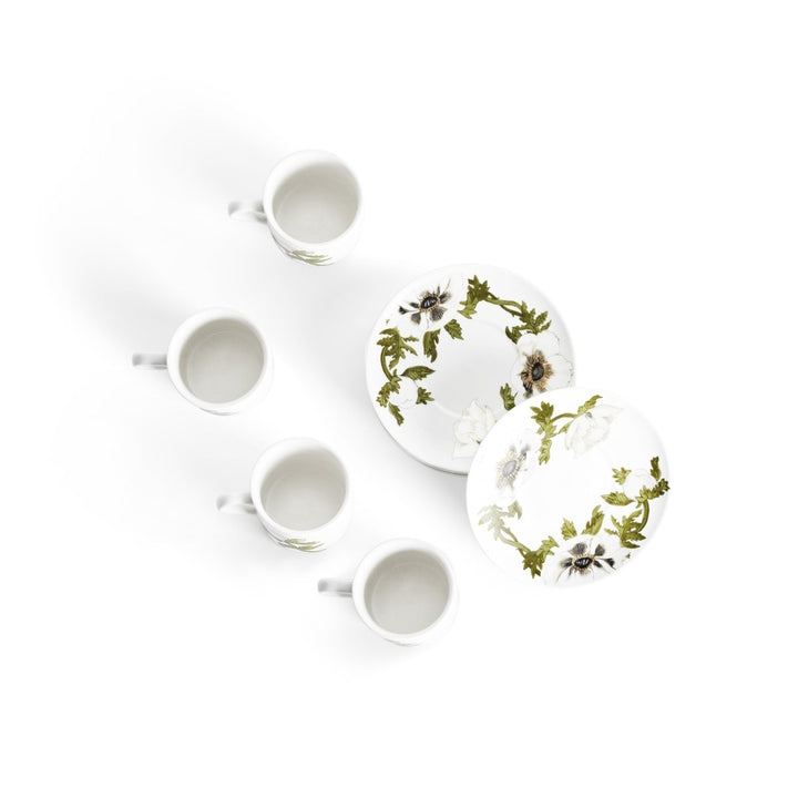 Anemone Painted Demitasse Set Of 4