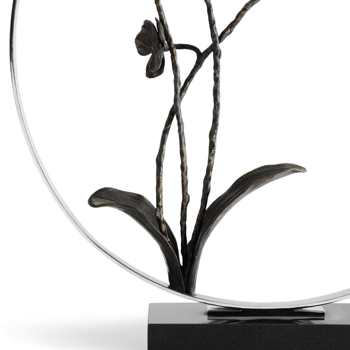 Black Orchid 22" Moon Gate Sculpture