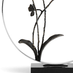 Black Orchid 22" Moon Gate Sculpture