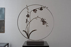 Black Orchid 22" Moon Gate Sculpture