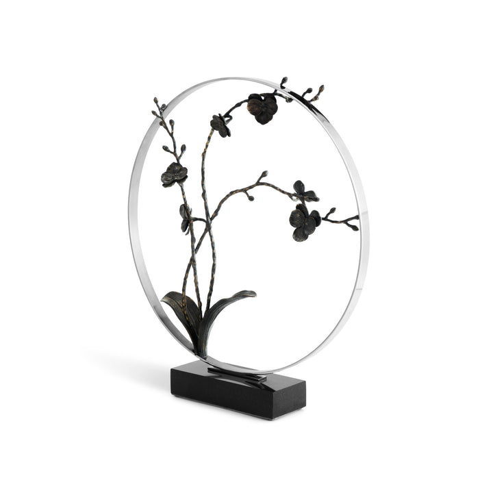 Black Orchid 22" Moon Gate Sculpture