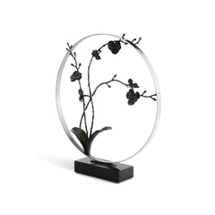 Black Orchid 22" Moon Gate Sculpture