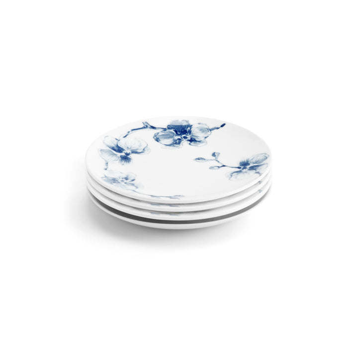 Blue Orchid Tidbit Plate Set