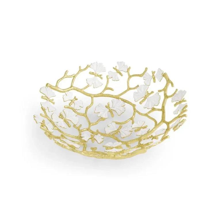 Butterfly Ginkgo Gold Bread Basket